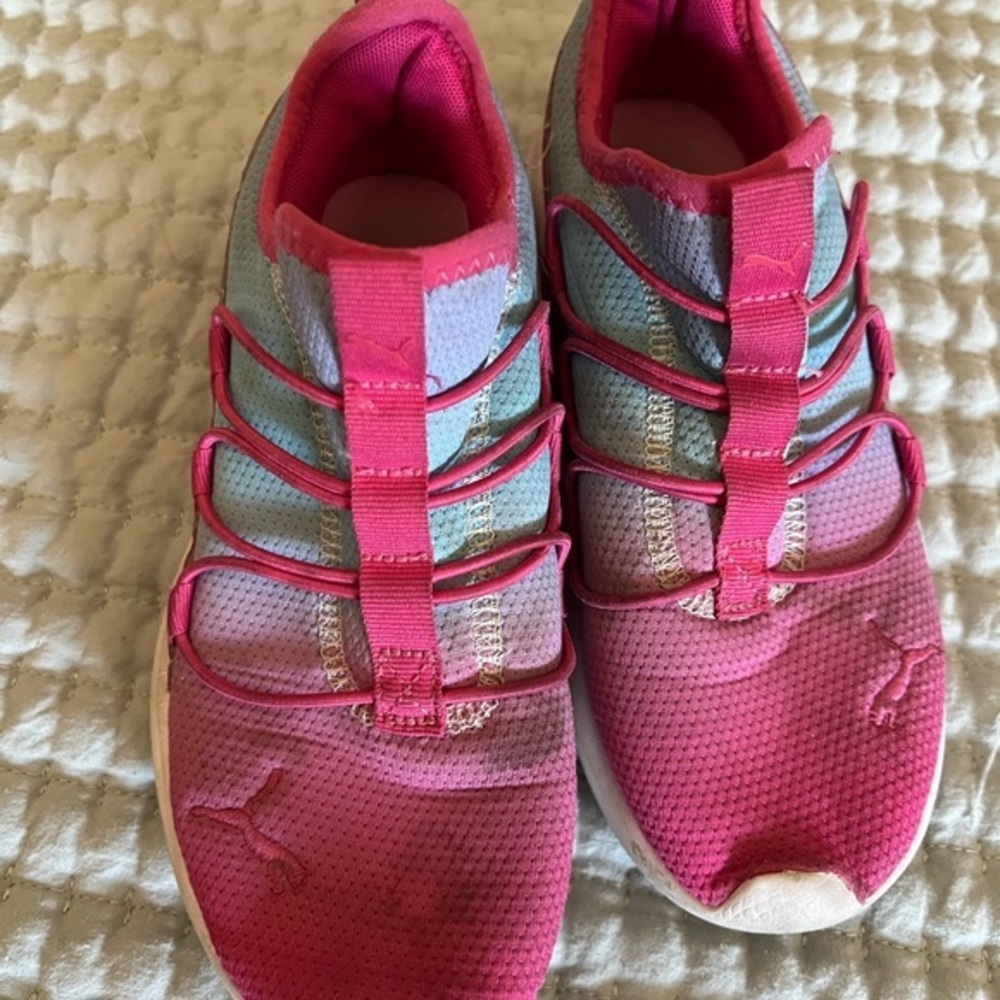 Puma Kids Vibrant Pink and Blue Sneakers